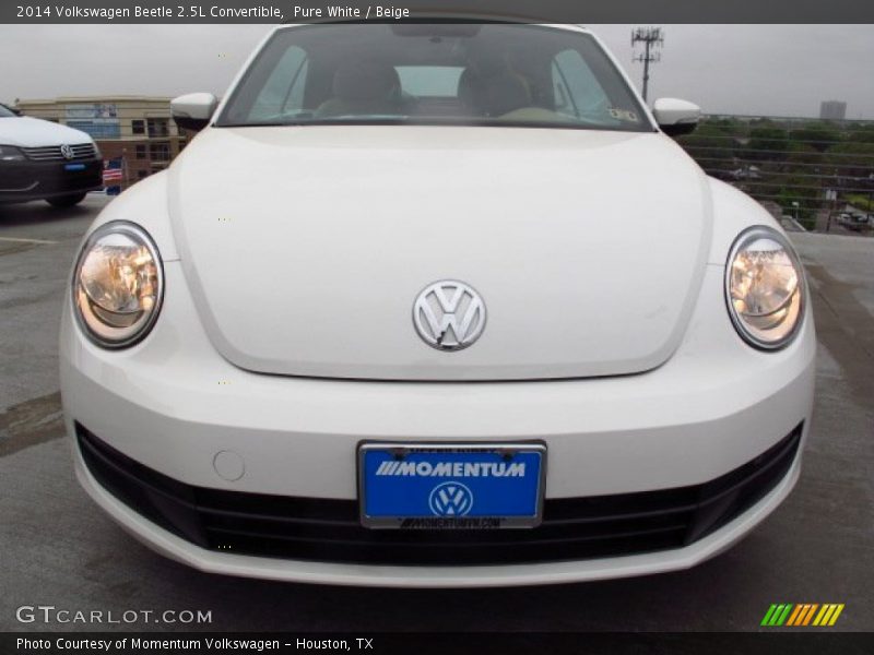 Pure White / Beige 2014 Volkswagen Beetle 2.5L Convertible