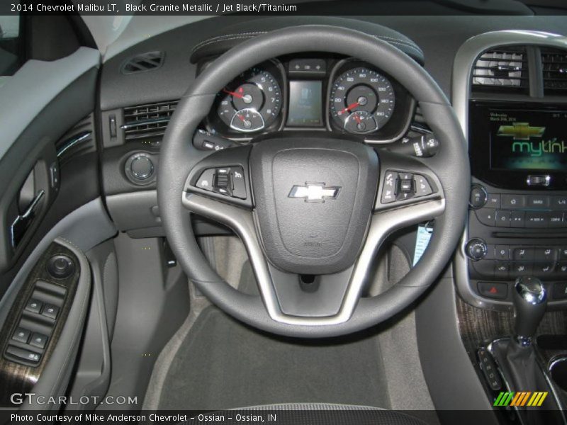 Black Granite Metallic / Jet Black/Titanium 2014 Chevrolet Malibu LT