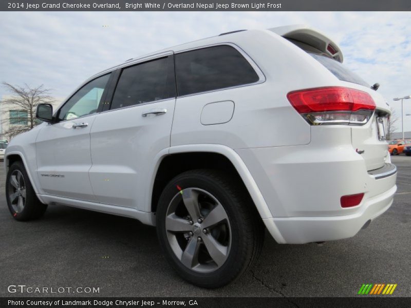 Bright White / Overland Nepal Jeep Brown Light Frost 2014 Jeep Grand Cherokee Overland