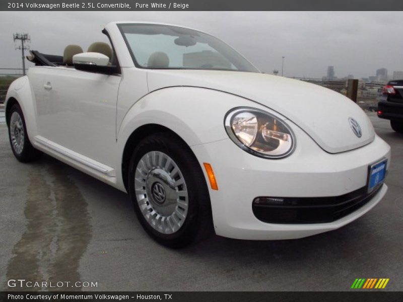 Pure White / Beige 2014 Volkswagen Beetle 2.5L Convertible