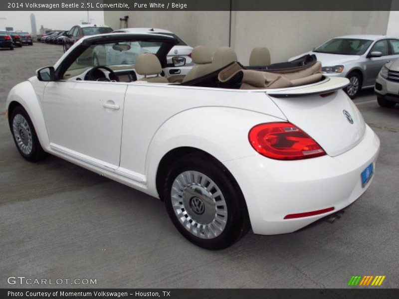 Pure White / Beige 2014 Volkswagen Beetle 2.5L Convertible