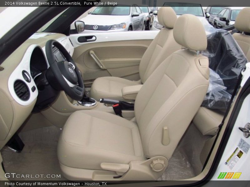 Pure White / Beige 2014 Volkswagen Beetle 2.5L Convertible
