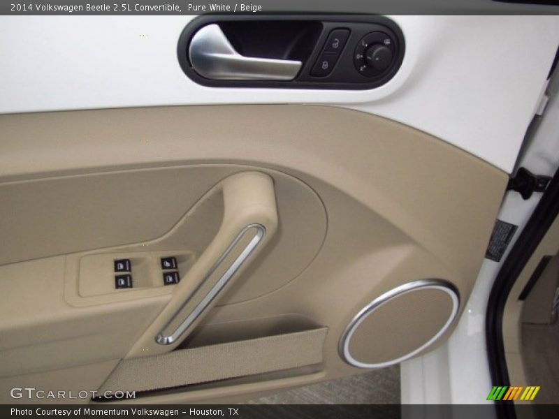 Pure White / Beige 2014 Volkswagen Beetle 2.5L Convertible