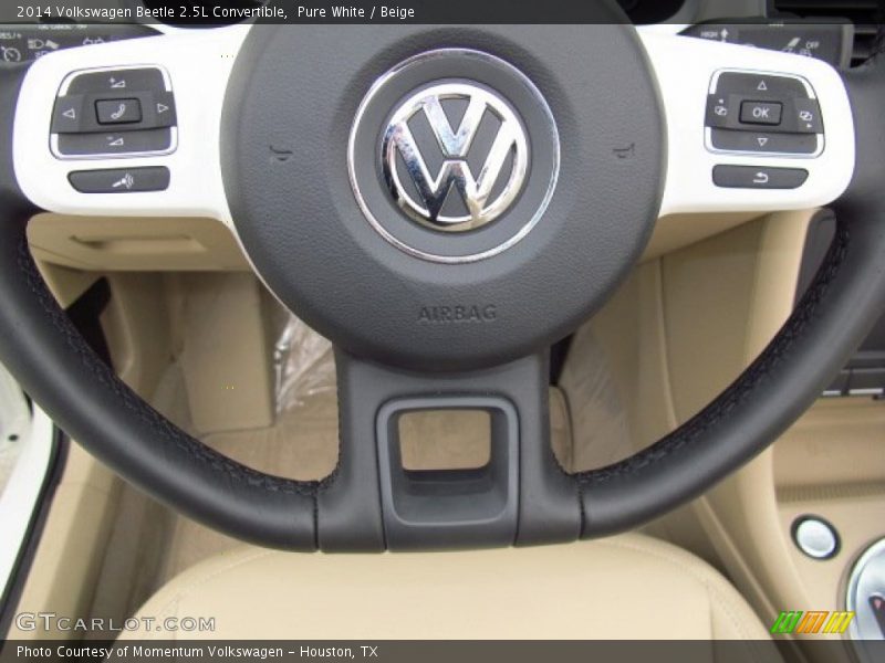 Pure White / Beige 2014 Volkswagen Beetle 2.5L Convertible