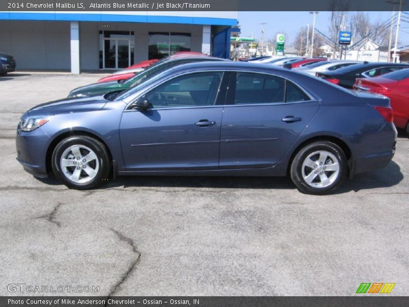 Atlantis Blue Metallic / Jet Black/Titanium 2014 Chevrolet Malibu LS