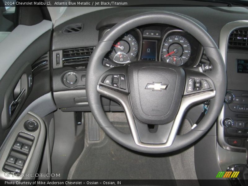 Atlantis Blue Metallic / Jet Black/Titanium 2014 Chevrolet Malibu LS