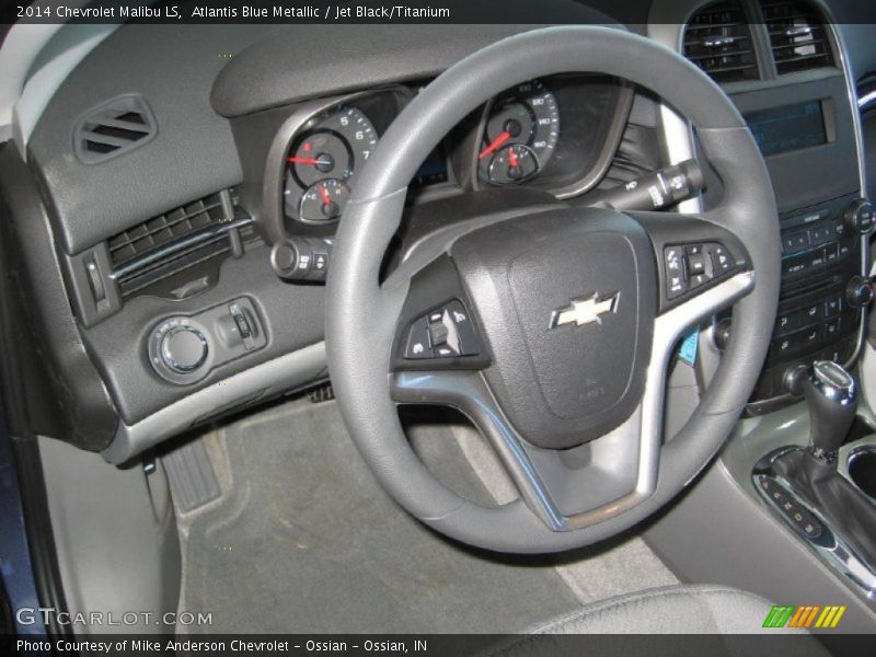 Atlantis Blue Metallic / Jet Black/Titanium 2014 Chevrolet Malibu LS