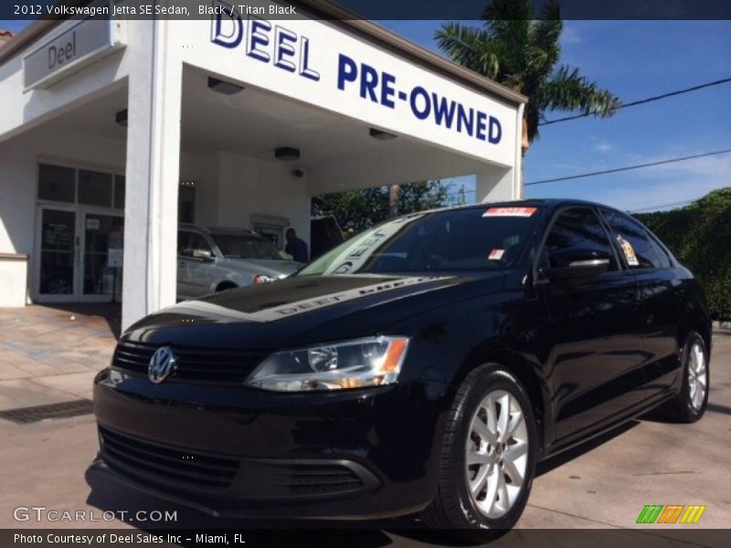 Black / Titan Black 2012 Volkswagen Jetta SE Sedan