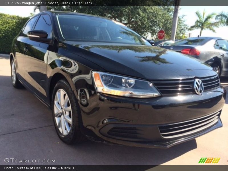 Black / Titan Black 2012 Volkswagen Jetta SE Sedan