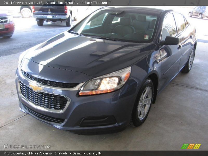 Atlantis Blue Metallic / Jet Black/Titanium 2014 Chevrolet Malibu LS
