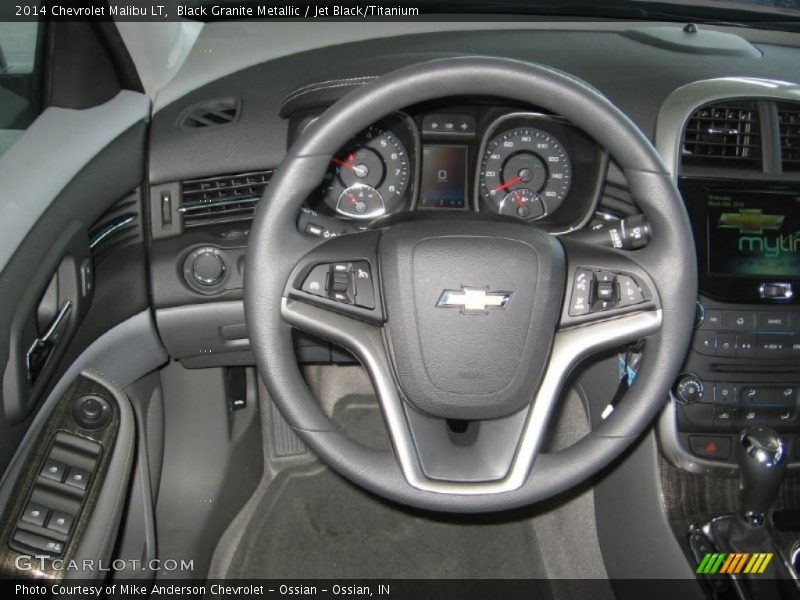 Black Granite Metallic / Jet Black/Titanium 2014 Chevrolet Malibu LT