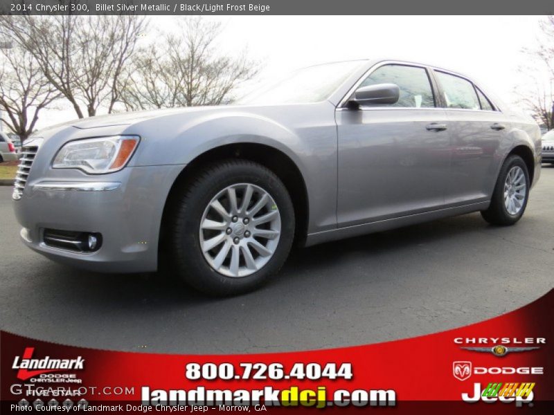 Billet Silver Metallic / Black/Light Frost Beige 2014 Chrysler 300