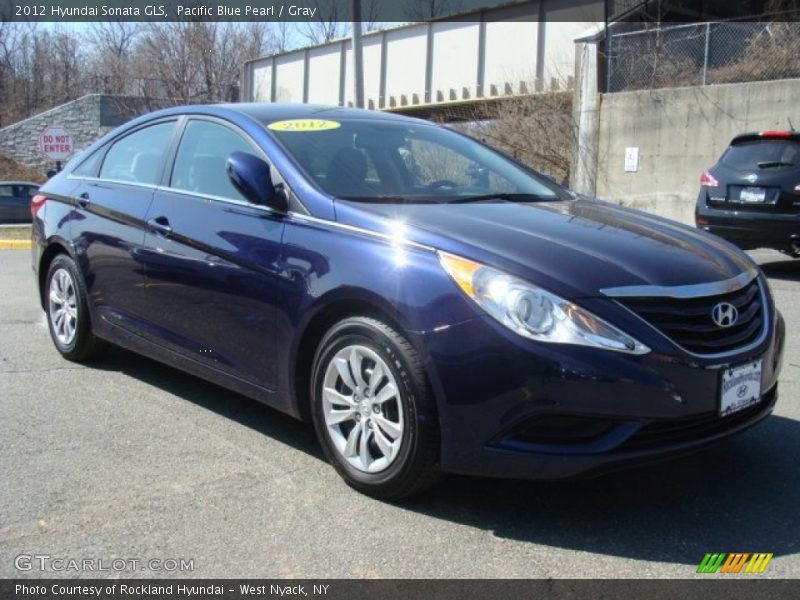 Pacific Blue Pearl / Gray 2012 Hyundai Sonata GLS