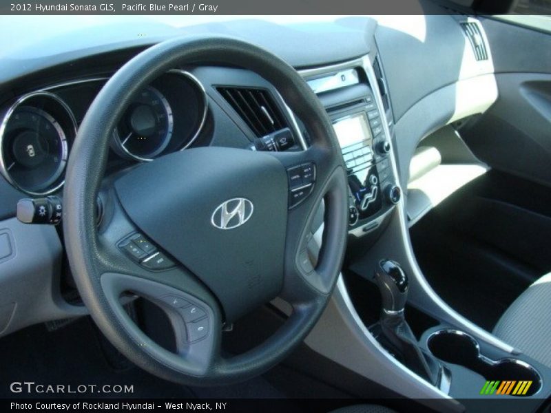 Pacific Blue Pearl / Gray 2012 Hyundai Sonata GLS