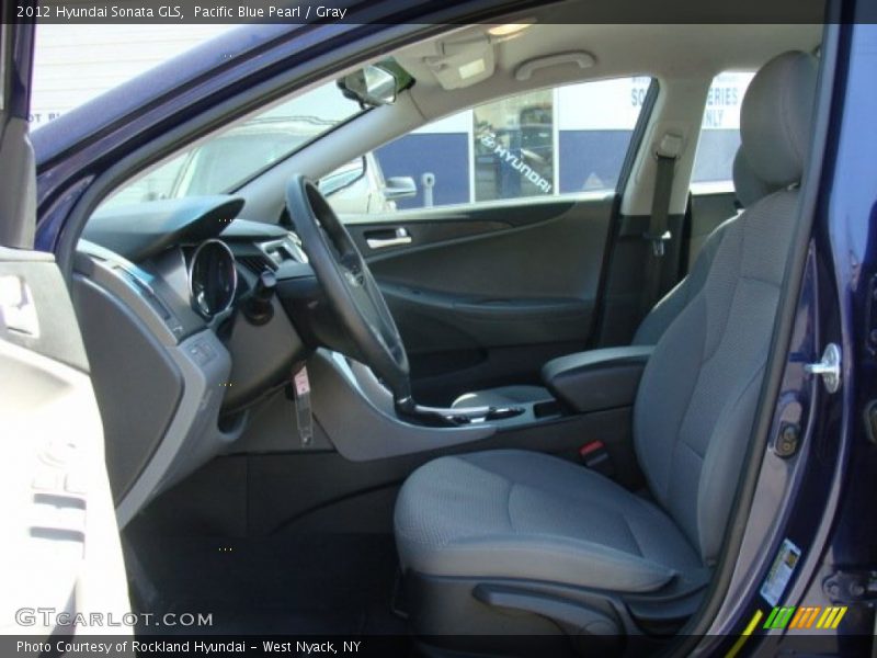 Pacific Blue Pearl / Gray 2012 Hyundai Sonata GLS