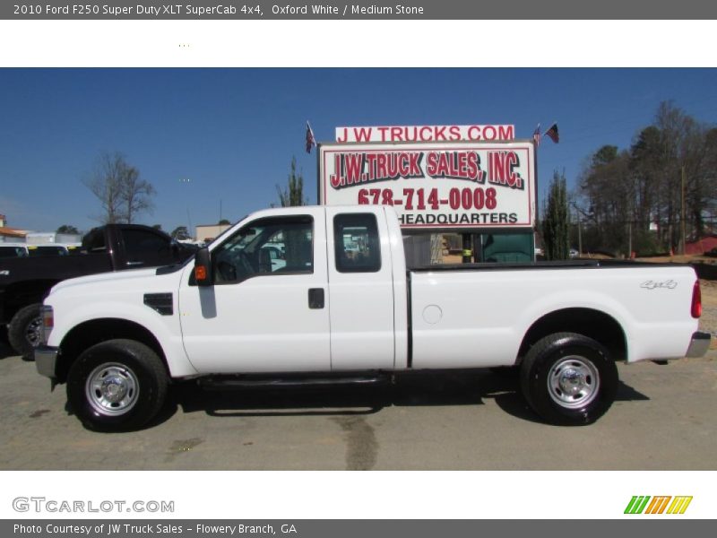 Oxford White / Medium Stone 2010 Ford F250 Super Duty XLT SuperCab 4x4