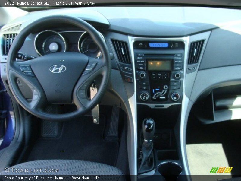 Pacific Blue Pearl / Gray 2012 Hyundai Sonata GLS
