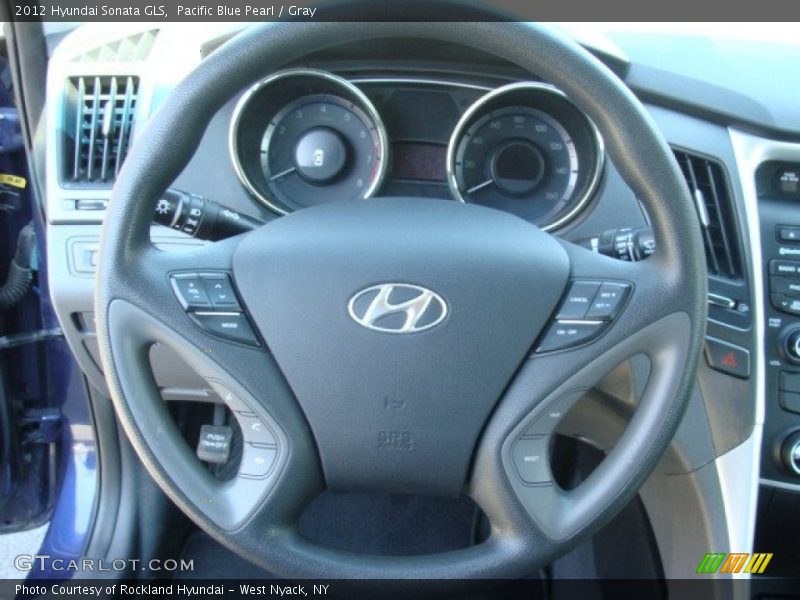 Pacific Blue Pearl / Gray 2012 Hyundai Sonata GLS