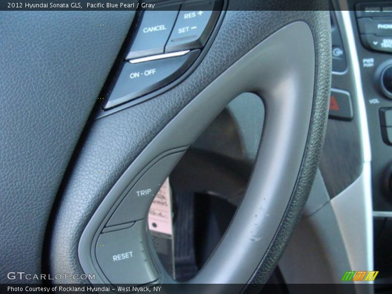 Pacific Blue Pearl / Gray 2012 Hyundai Sonata GLS