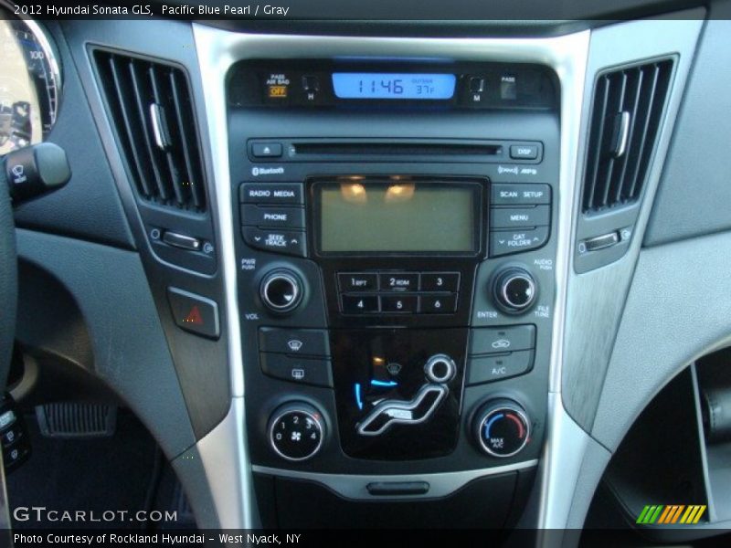 Pacific Blue Pearl / Gray 2012 Hyundai Sonata GLS