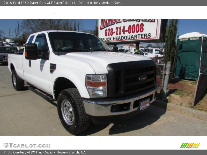 Oxford White / Medium Stone 2010 Ford F250 Super Duty XLT SuperCab 4x4