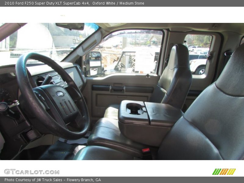 Oxford White / Medium Stone 2010 Ford F250 Super Duty XLT SuperCab 4x4