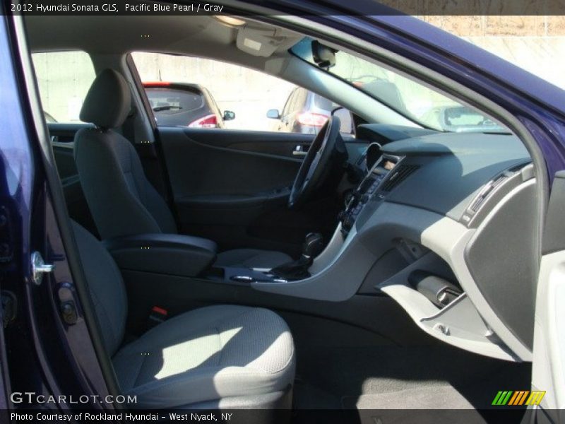 Pacific Blue Pearl / Gray 2012 Hyundai Sonata GLS