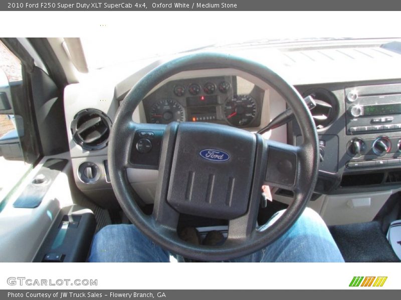 Oxford White / Medium Stone 2010 Ford F250 Super Duty XLT SuperCab 4x4