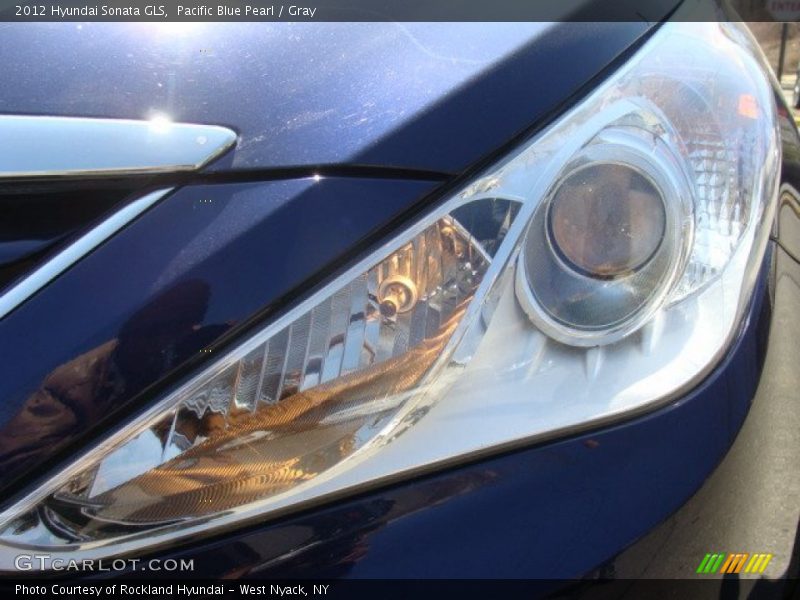 Pacific Blue Pearl / Gray 2012 Hyundai Sonata GLS