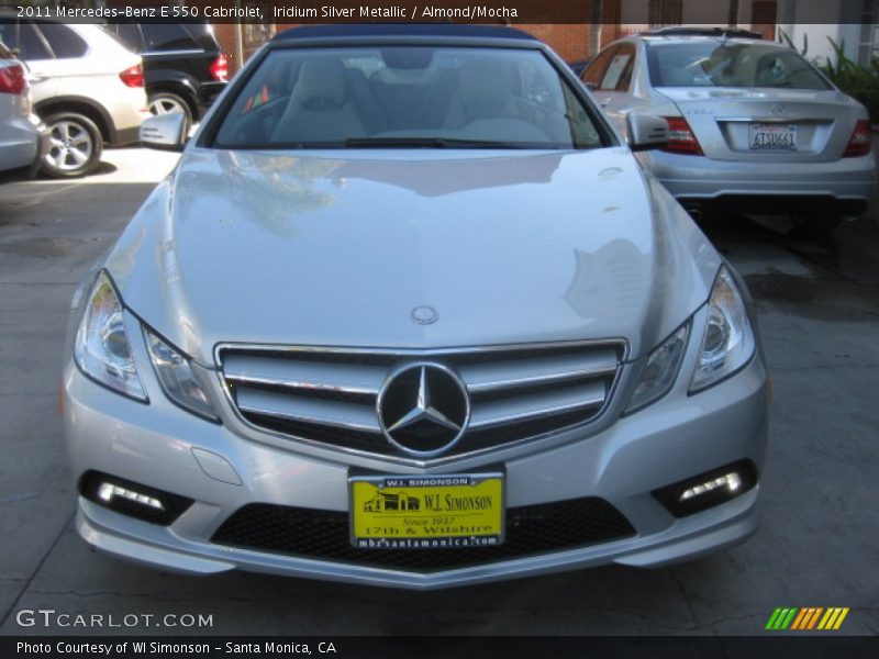 Iridium Silver Metallic / Almond/Mocha 2011 Mercedes-Benz E 550 Cabriolet