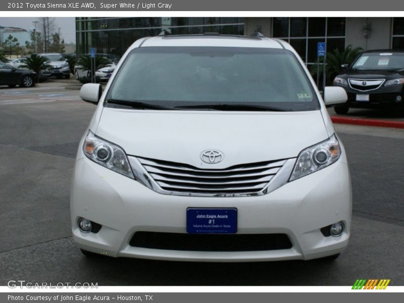 Super White / Light Gray 2012 Toyota Sienna XLE AWD