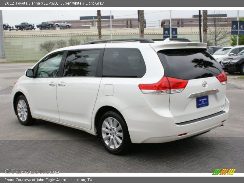 Super White / Light Gray 2012 Toyota Sienna XLE AWD