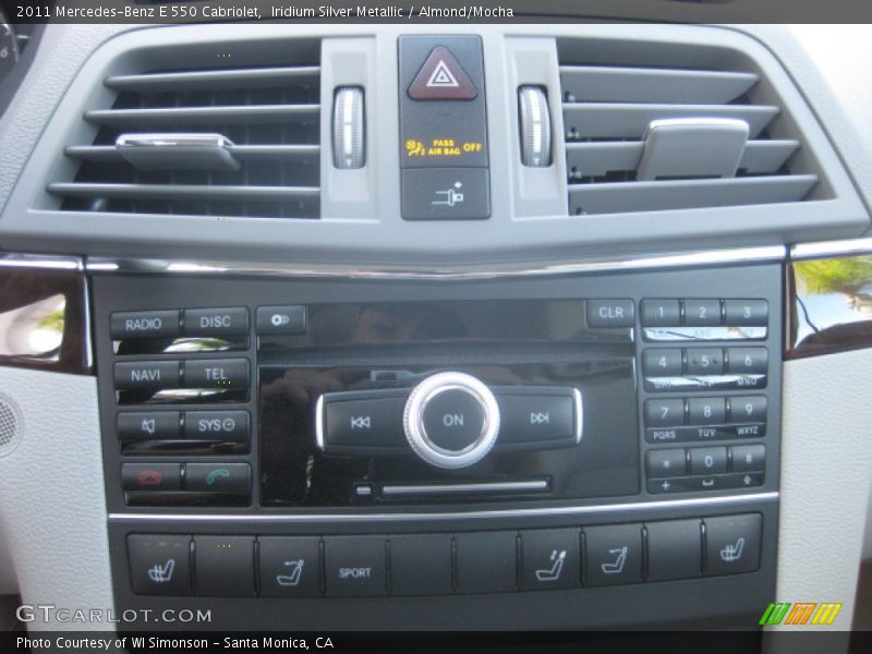 Iridium Silver Metallic / Almond/Mocha 2011 Mercedes-Benz E 550 Cabriolet