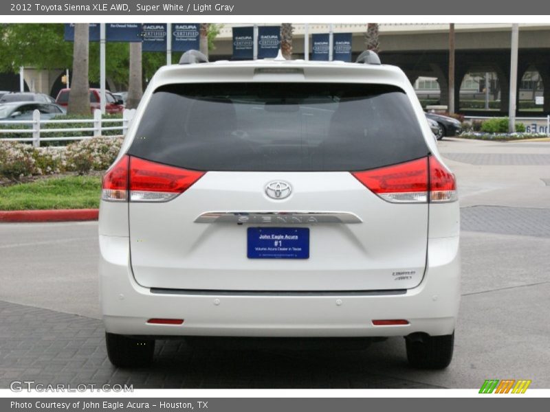 Super White / Light Gray 2012 Toyota Sienna XLE AWD
