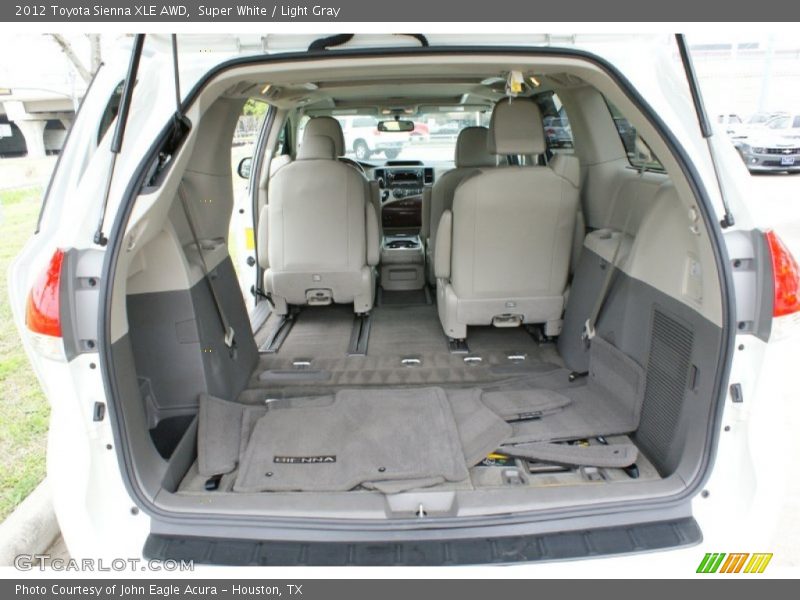 Super White / Light Gray 2012 Toyota Sienna XLE AWD
