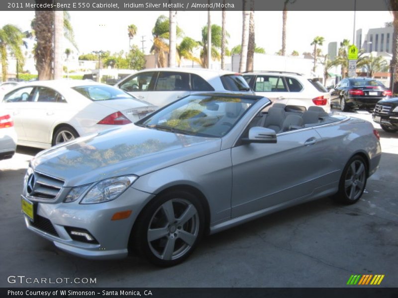 Iridium Silver Metallic / Almond/Mocha 2011 Mercedes-Benz E 550 Cabriolet