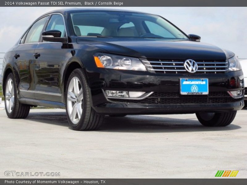 Black / Cornsilk Beige 2014 Volkswagen Passat TDI SEL Premium