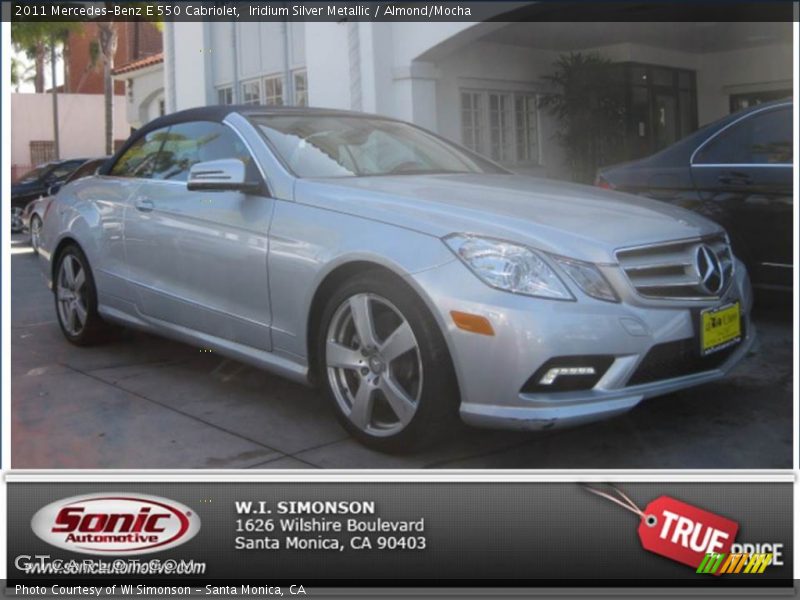 Iridium Silver Metallic / Almond/Mocha 2011 Mercedes-Benz E 550 Cabriolet