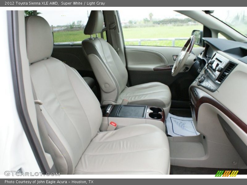 Super White / Light Gray 2012 Toyota Sienna XLE AWD