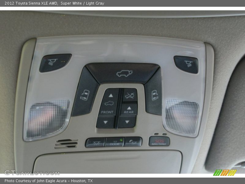 Super White / Light Gray 2012 Toyota Sienna XLE AWD