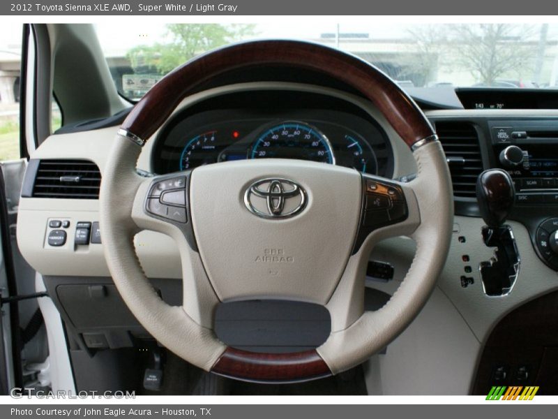 Super White / Light Gray 2012 Toyota Sienna XLE AWD