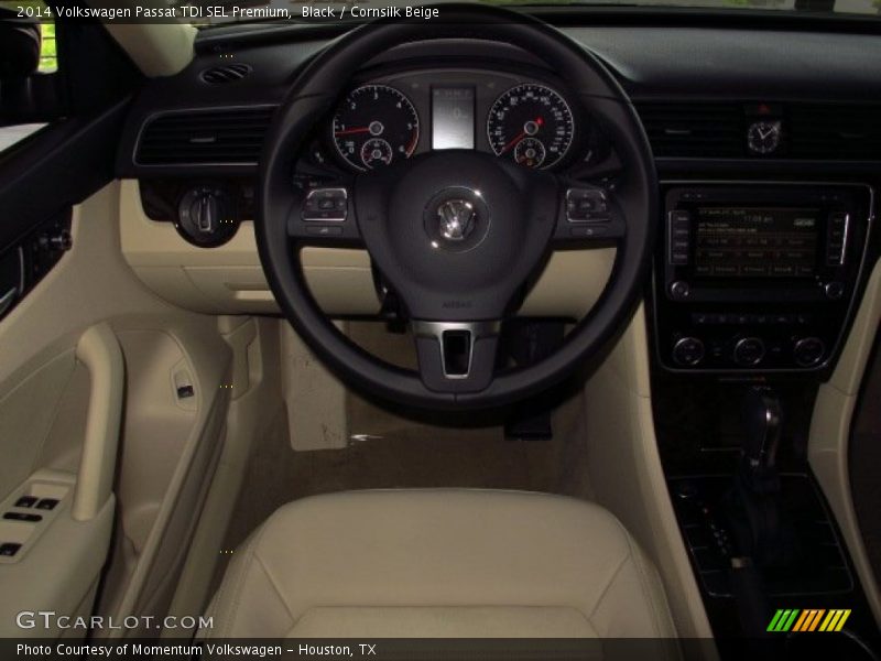Black / Cornsilk Beige 2014 Volkswagen Passat TDI SEL Premium