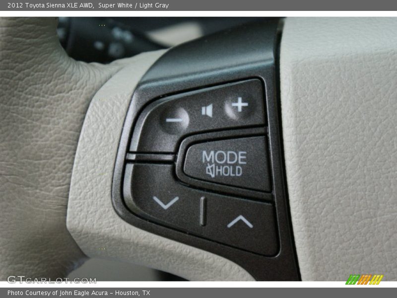 Super White / Light Gray 2012 Toyota Sienna XLE AWD