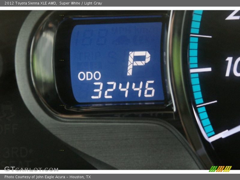 Super White / Light Gray 2012 Toyota Sienna XLE AWD