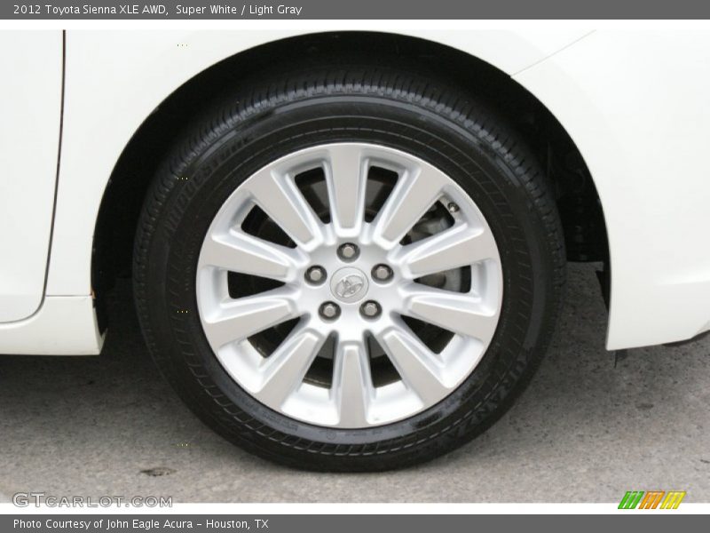 Super White / Light Gray 2012 Toyota Sienna XLE AWD