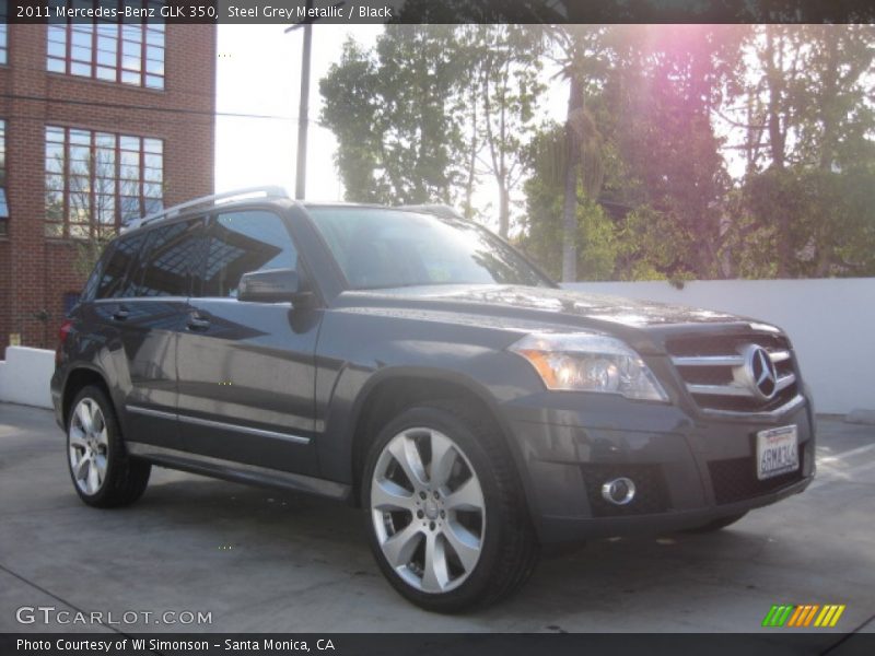 Steel Grey Metallic / Black 2011 Mercedes-Benz GLK 350