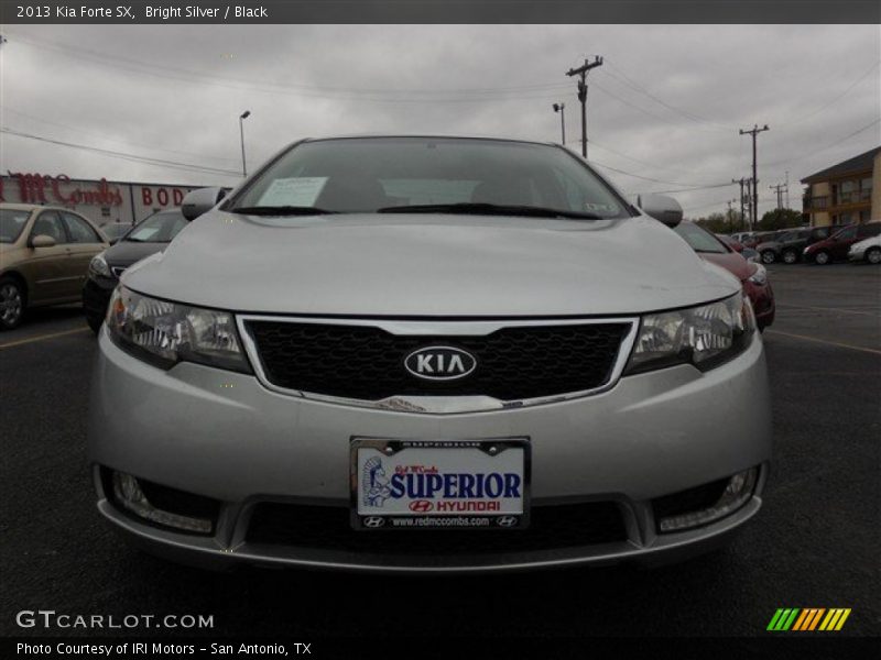 Bright Silver / Black 2013 Kia Forte SX