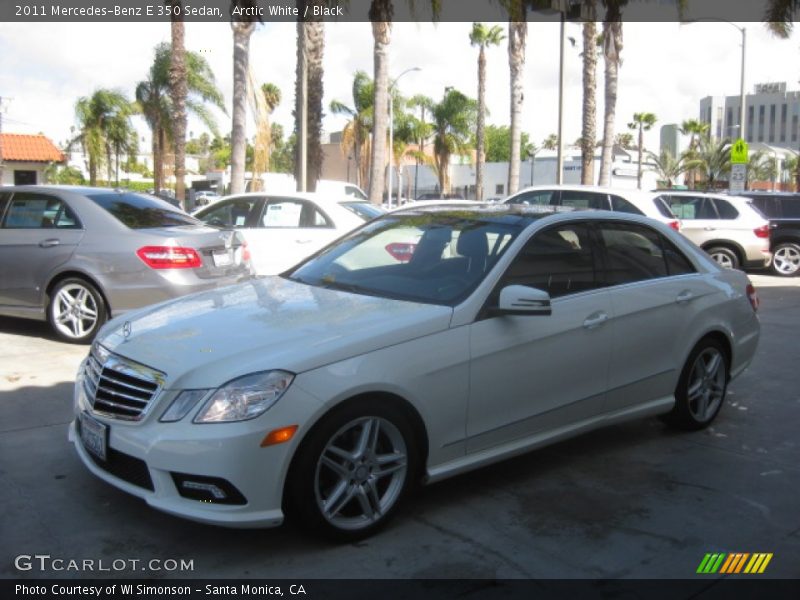 Arctic White / Black 2011 Mercedes-Benz E 350 Sedan