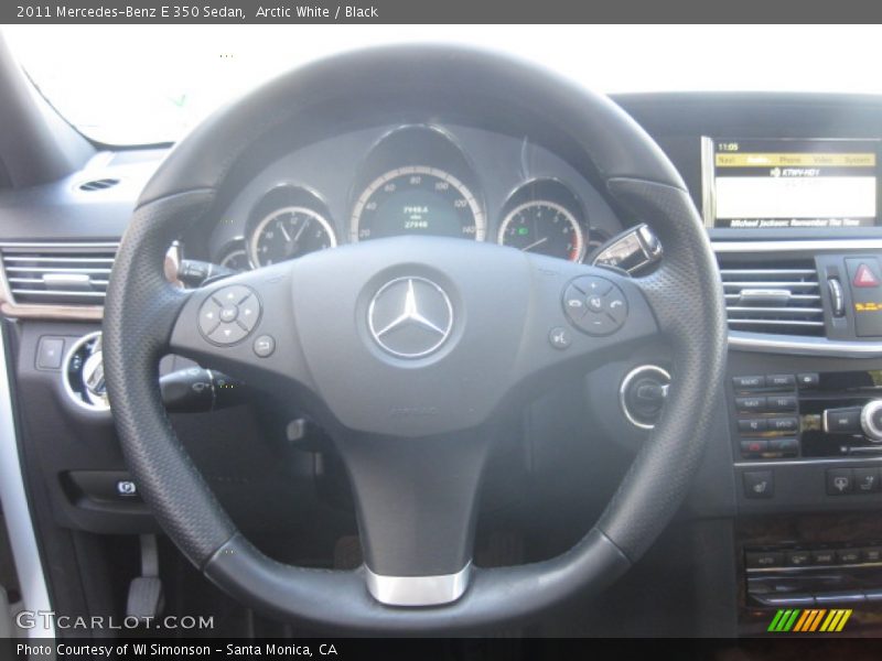 Arctic White / Black 2011 Mercedes-Benz E 350 Sedan