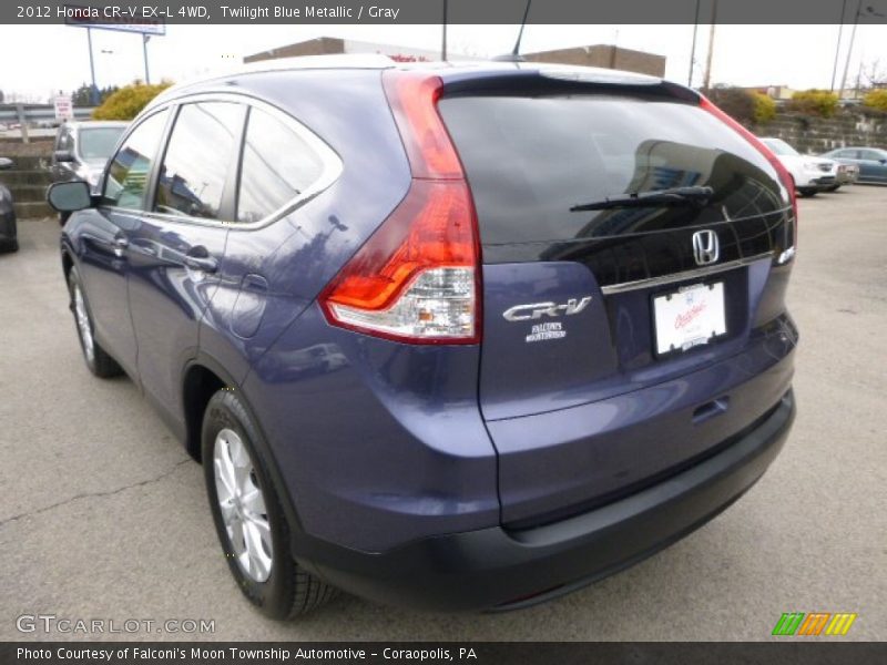 Twilight Blue Metallic / Gray 2012 Honda CR-V EX-L 4WD